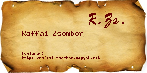 Raffai Zsombor névjegykártya